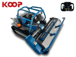 Τηλεκατευθυνόμενος πετρελαιοκίνητος καταστροφέας 100εκ χόρτων και κλαδιών με μαχαίρια, υβριδικός, ερπυστριοφόρος, ραδιοχειριστήριο 150m, κινητήρα πετρελαίου 12hp RSC100 PRO Hybrid Koop – ΜΕ ΑΤΟΚΕΣ ΔΟΣΕΙΣ